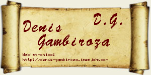 Denis Gambiroža vizit kartica